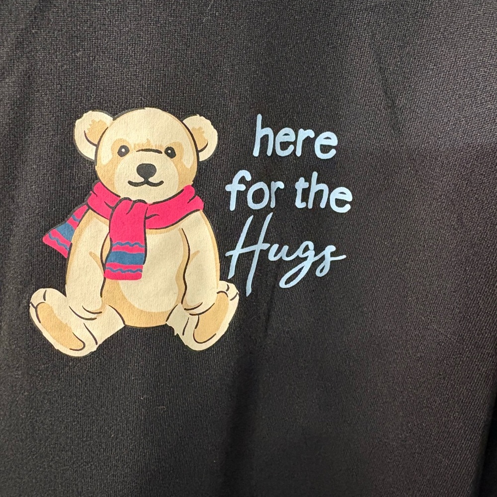NWT Black Women’s Pajama Set with Bear Design size M 8/10 - Picture 2 of 7